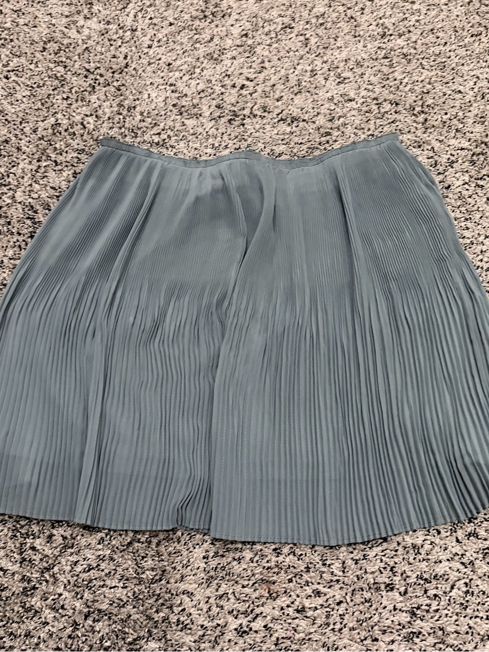 H&M Pleated Circle Skirt in Dusty Teal